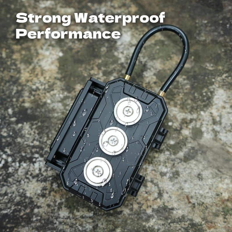 MILADA Magnetic Key Lock Box,Magnetic Key Holder Under car,Magnetic Key Cabinets,Key Holder Magnetic,Hide a Key Magnetic Holder,Waterproof Magnetic Key Hider Outside,4 Combinations & Dual Mounting, - Image 5